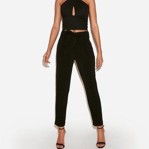 Mid Rise Ankle Jogger Pant Small Black